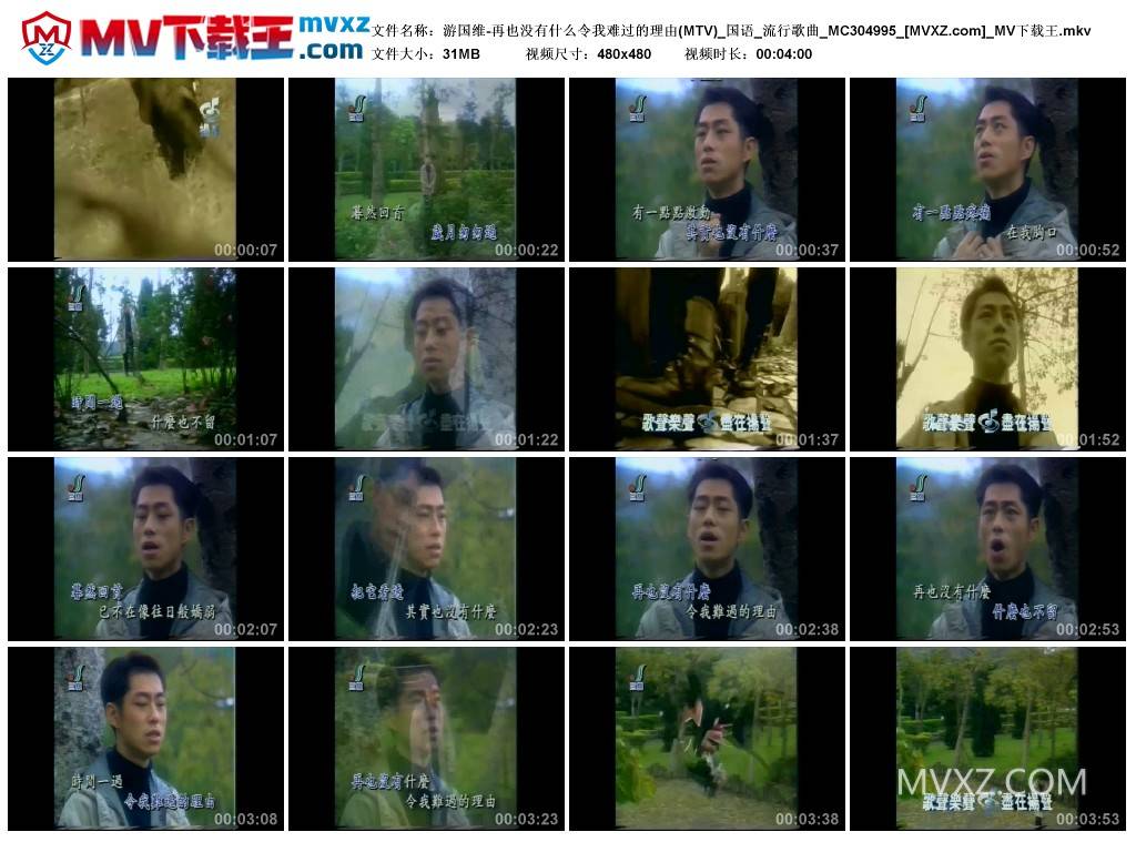 游国维-再也没有什么令我难过的理由(MTV)_国语_流行歌曲_MC304995